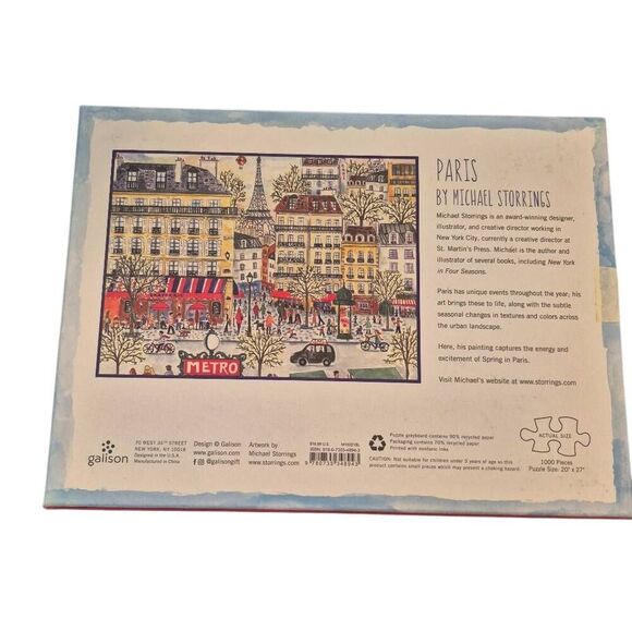 Galison Paris by Michael Storrings 1000 pc Jigsaw Puzzle - Picture 6 of 8